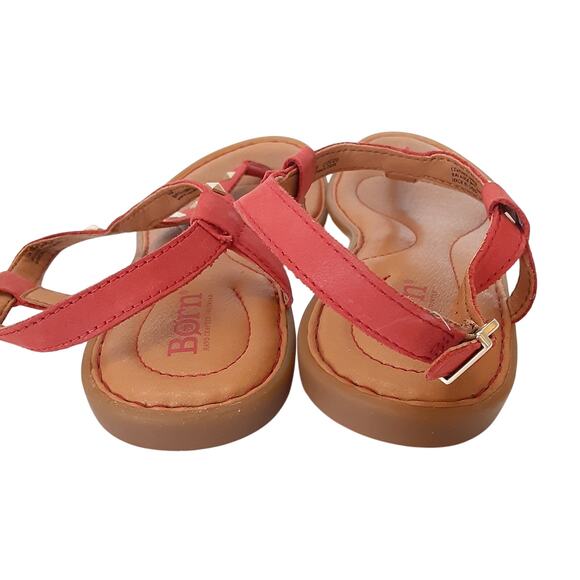 Born Adana Slip On Slingback Sandals Studded Red Toe Post Thong Women 7 Festival - Picture 4 of 9